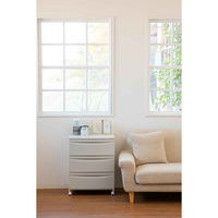 チェスト 3段 Roocent(ルーセント) 幅54×奥行42×高さ68.4cm キャスター付き ミルクティーベージュ 455649 1個（直送品）