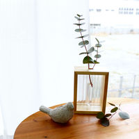 パラデック 花瓶 レトロガラス 一輪挿し フラワーベース ナチュラル 463188 1個（直送品）