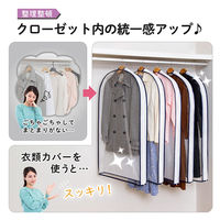 アストロ 中身が見えるマチ付き衣類カバー 5枚組 605-49 1セット(5枚)（直送品）