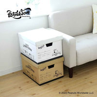 東洋ケース 収納ケース Workson スローイングボックス PEANUTS スヌーピー ナチュラル 413416 1個（直送品）