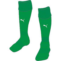 PUMA(プーマ) サッカー 靴下 LIGA ストッキング 30 ペッパー　グリーン×プーマ　ホワイト 729879 1セット（2足）（直送品）