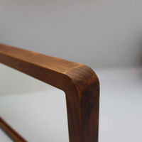 パラデック ウォールミラー 木製フレーム 40cm×48cm アコウスティック ブラウン 450710 1個（直送品）