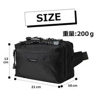 スワン SIERRA FIELD 角型ウエストバッグ 2224 ブラック 1個（直送品）