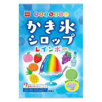 レインボーかき氷シロップ 7種アソート 21g×7個入  6袋 共立食品 個包装 使い切り シロップ 製菓材料 夏祭り