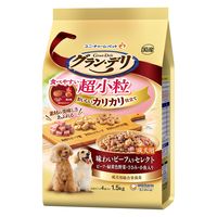 グラン・デリ カリカリ仕立て 味わいビーフ入りセレクト 食べやすい超小粒 国産 1.5kg（小分け4袋）4袋 ユニ・チャーム