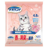 デオサンド 猫砂 香りで消臭する紙砂 リーフ ピュアフローラルの香り 4.8L 6袋 ユニ・チャーム