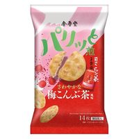 パリッと煎 さわやかな梅こんぶ茶風味 14枚入 6袋 金吾堂製菓 せんべい 個包装　お配り