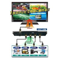 プロスペック 4画面HDMIセレクター HDS714 1台（直送品）