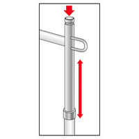 【軒先渡し】ストア・エキスプレス プッシュ式ハンガーラック　黒 2161-2092 1台（直送品）