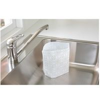 自立型 水切りゴミ袋 三角コーナーいらず モノトーン柄 再生プラ50%使用 1袋（25枚入）ネクスタ