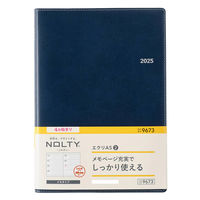 日本能率協会マネジメントセンター 【2025年4月版】NOLTY エクリ A5-2 見開き1週間 ネイビー 9673 1冊（直送品）