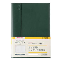【2025年4月版】NOLTY キャレル B6 ウィーク3 片側1週間+ノート 日曜始まり グリーン 9094 1冊（直送品）