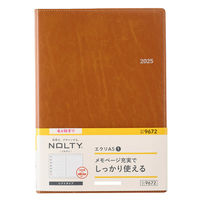日本能率協会マネジメントセンター 【2025年4月版】NOLTY エクリ A5-1 片側1週間+ノート キャメル 9672 1冊（直送品）
