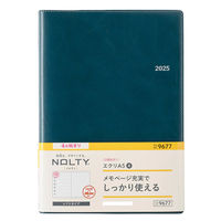 【2025年4月版】NOLTY エクリ A5-4 片側1週間+ノート 日曜始まり コーラルリーフ 9677 1冊（直送品）