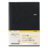 日本能率協会マネジメントセンター 【2025年4月版】NOLTY エクリ A5-3 バーチカル ブラック 9675 1冊（直送品）