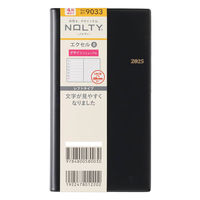 日本能率協会マネジメントセンター 【2025年4月版】NOLTY エクセル8 スリム 片側1週間+ノート 黒 9033 1冊（直送品）