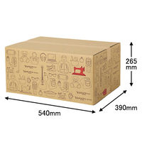 【120サイズ】Yahoo!オークション&フリマデザイン ダンボール 1セット（1パック（3枚入）×10） 縦390×横540×高さ265mm