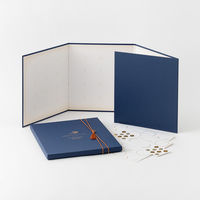 デザインフィル カラー色紙 寄せ書きシール80枚付き 箱入り 四つ折り 紺A 33295006 1箱（直送品）