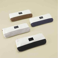 包む 帆布ペンポーチ バイカラー グレー TA014 1セット(1個×5)（直送品）