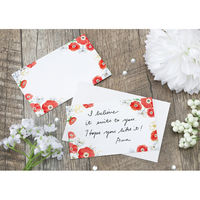 包む ポライト ミニカード 封筒付き アネモネ 5枚入 TC0G0 1セット(1袋×5)（直送品）