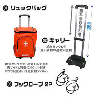 【防災セット】山善 YAMAZEN リュック＆キャリー型 防災バッグ30点セット 非常用 防災用品 YKBー30R 1個