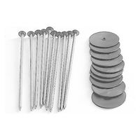 ミナト電機工業 【メール便】黒丸付き 押さえ杭 黒丸釘 30cm 《10本セット》 KK-30-10P 1個（直送品）