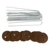 ミナト電機工業 Uピン杭+茶丸付き 15cm 100本セット mt-0024403 1個（直送品）