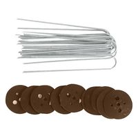 ミナト電機工業 Uピン杭+茶丸付き 20cm 100本セット mt-0024404 1個（直送品）