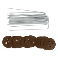 ミナト電機工業 Uピン杭+茶丸付き 30cm 100本セット mt-0024405 1個（直送品）