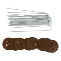 ミナト電機工業 Uピン杭+茶丸付き 20cm 500本セット mt-0024407 1個（直送品）