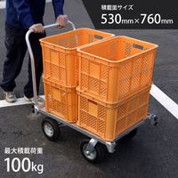 ミナト電機工業 アルミ台車 MTA-100N 1個（直送品）