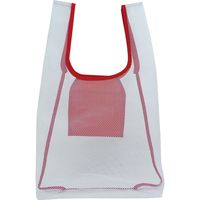 丸玉工業 ホワイトメッシュ マイバッグ S レッド 90319048 1枚（直送品）