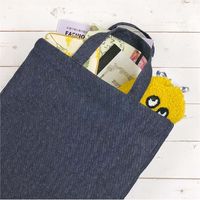 丸玉工業 厚手コットンバッグA4マチ付(Dブルーデニム) 90305029 1枚（直送品）