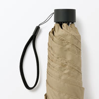 無印良品 晴雨兼用 折りたたみ傘 親骨の長さ６０ｃｍ ６本骨 ダークベージュ 良品計画