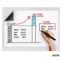 ニチレイマグネット 軽量薄型ホワイトボードマグネシート 450×600 LWB-4560K 1枚 8-8917-02