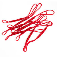 日本紐釦貿易 根付紐 ストラップ 10cm 赤 F1-1-10 1袋(10本)