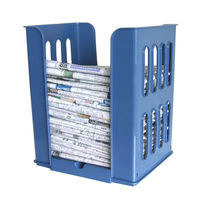 平和工業 新聞ストッカー ブルー 4907556135155 1個