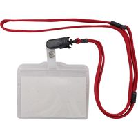 アイ・エス 着脱クリップ吊下名札 POソフト チャック有 赤 ITN-CL-RD 1パック