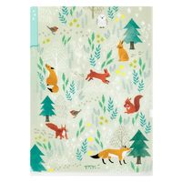 デザインフィル 3ポケットクリアホルダー A5 北欧動物柄 35566006 1冊