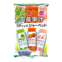 スティックシャーベット（メロン・みかん・白桃）9本入 6袋 しんこう シャーベット アイスクリーム 個包装