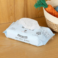 (お試し) ペット用 ウェットティッシュ ノンアルコール 1個（70枚入）犬 猫 オリジナル