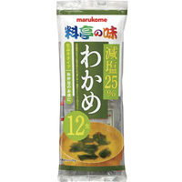 生みそ汁 料亭の味 減塩わかめ 1セット（1袋(12食入)×12） マルコメ
