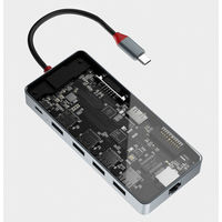 エアリア 透明パネル多機能USBハブ SEEーTHROUGH6 SDーCMULTI01ーB 1個