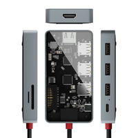 エアリア 透明パネル多機能USBハブ SEEーTHROUGH4 SDーCMULTI02ーB 1個