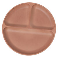 木目ラウンド仕切りプレート ブラウン 1セット（1枚×2） LAKOLE/ラコレ