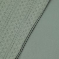 【LAKOLE/ラコレ】 ワッフルクッションカバー グリーン