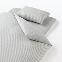 無印良品 綿天竺敷ふとんシーツ Ｓ 兼浅型ボックスシーツ １００×２００×３‐１０ｃｍ用 杢グレー 良品計画