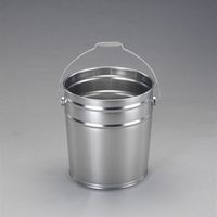 エスコ 13L バケツ・ふた付(ステンレス製) EA508S-213 1セット（直送品）