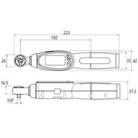 エスコ 5ー 25N・m(3/8”DR) トルクレンチ(デジタル/充電式 EA723JK-24 1本（直送品）
