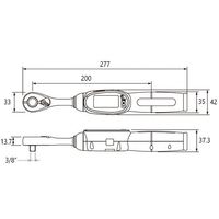 エスコ 10ー 50N・m(3/8”DR) トルクレンチ(デジタル/充電式 EA723JK-25 1本（直送品）